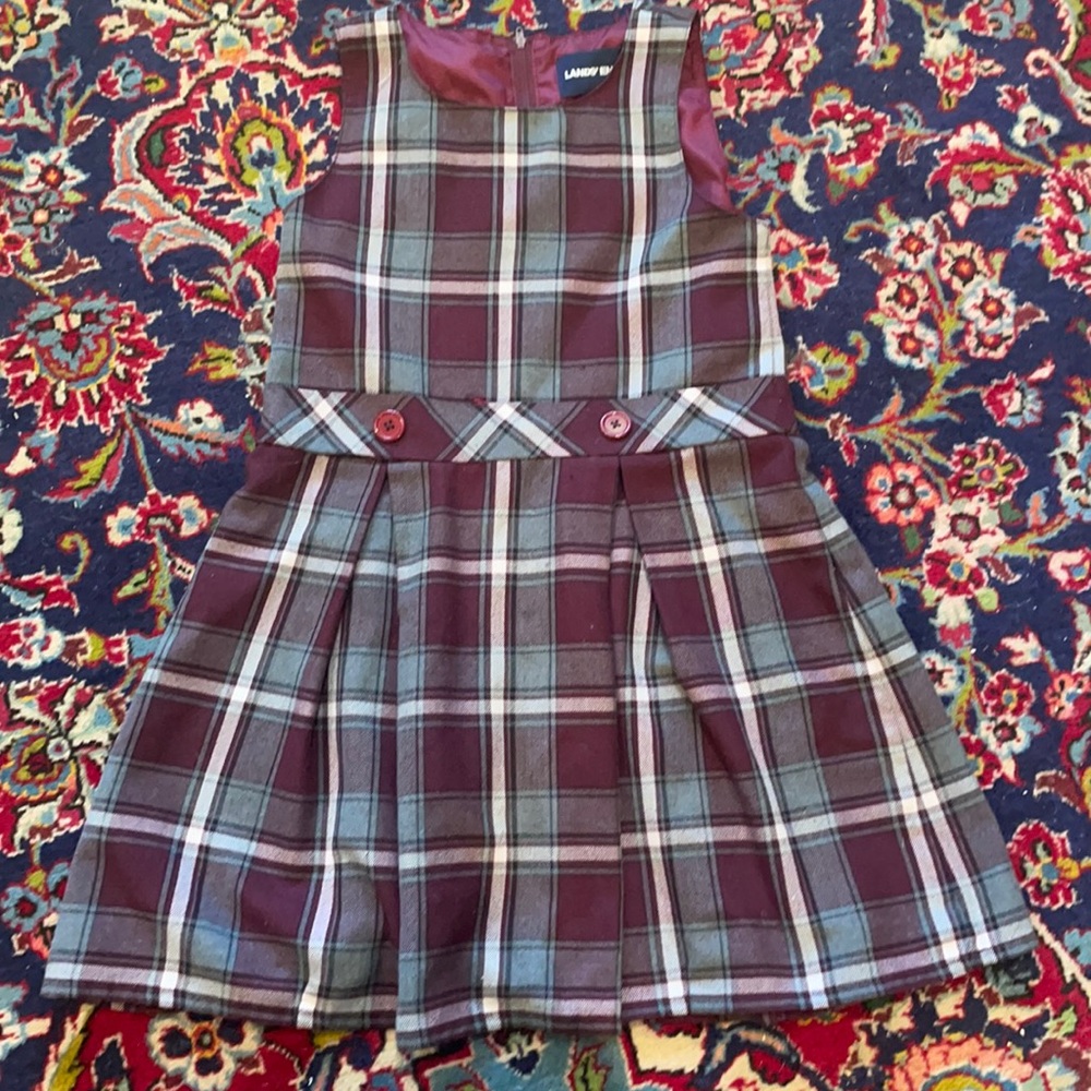 Lands' End Plaid Jumper